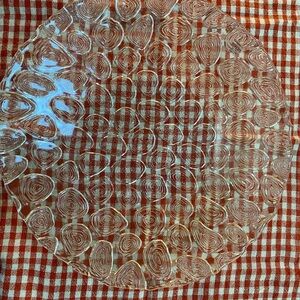 Clear Swirl Glass Plate